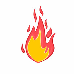 blazing flame vector illustration, for design elements