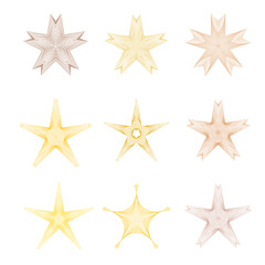 stars vector isolated design elements set