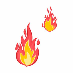 blazing flame vector illustration, for design elements