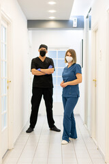 Fototapeta premium Male and female doctors in hospital , quality photo 