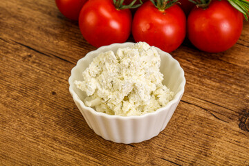 Soft cream cheese with herbs