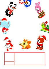 christmas card with snowman