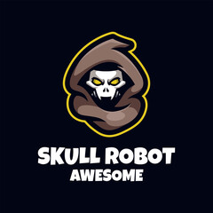 Illustration vector graphic of Skull Robot, good for logo design