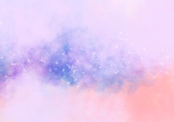 Obraz premium Unicorn galaxy pattern. Pastel cloud and sky with glitter. Cute bright paint like candy background theme. Concept to montage or present your product, for women, girls in princess style