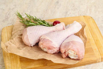 Raw chicken leg Drumstick for cooking