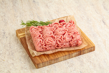 Raw beef minced meat for cooking