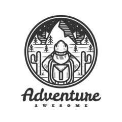 Illustration vector graphic of Adventure, good for logo design