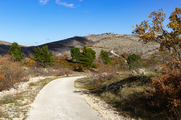 The road along the coast of Adriatic sea. Croatia.