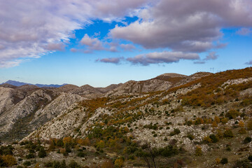 Fototapeta premium Scenic view of Croatian mountains.