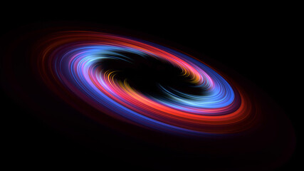 Glow swirl light effect. Circular lens flare. Abstract rotational lines. Power energy element. Luminous sci-fi. Shining neon lights cosmic abstract frame. Magic round frame. Swirl trail effect. Glintv