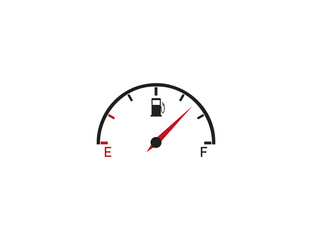 Indicator fuel icon, sign. Vector illustration. Flat design.