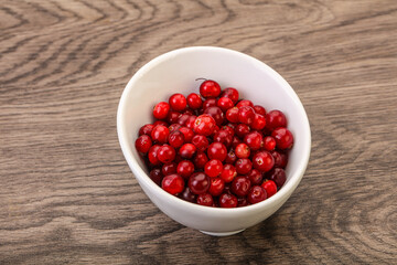 Sweet and tasty cranberry in the bowl