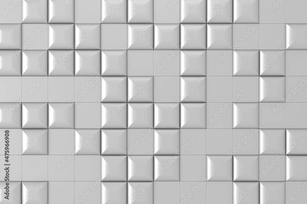 Wall mural modern wall design. abstract background of rectangle. 3d rendering.