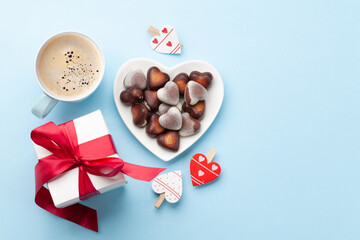 Valentines day heart chocolate