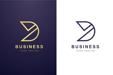 Initial Letter D Logo For Business or Media Company.