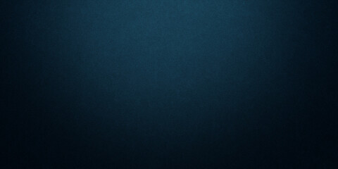 Fototapeta Dark blue background texture with black vignette in old vintage grunge textured border design, dark elegant teal color wall with light spotlight center
 obraz