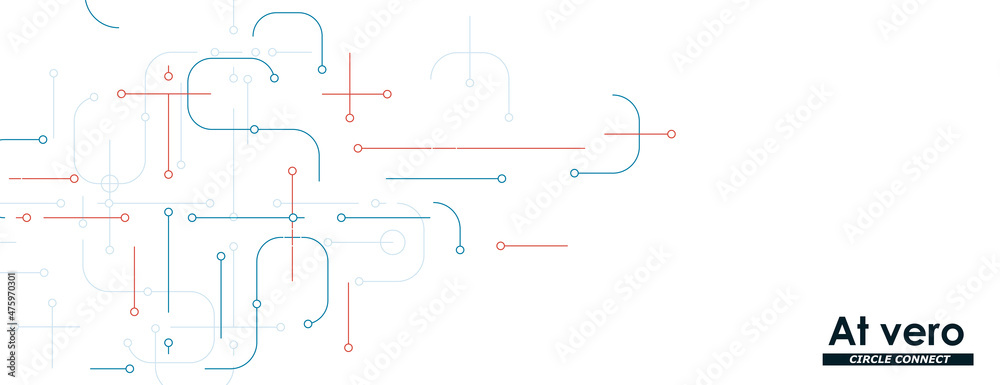 Aufkleber business circuit drawing communication. vector innovation connect circles. digital dot elements