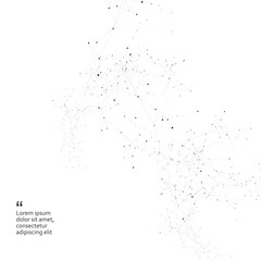 Abstract polygonal design with connecting dots and lines. Network technology background