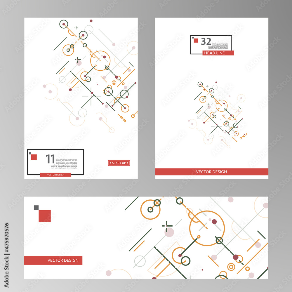 Poster cover brochure geometric data. document concept. modern minimal style. business card. business abstr