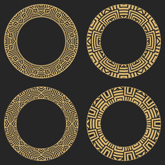 Set circular decorative ornament.