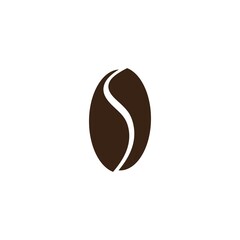 coffee bean icon vector illustration template