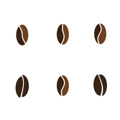 coffee bean icon vector illustration template