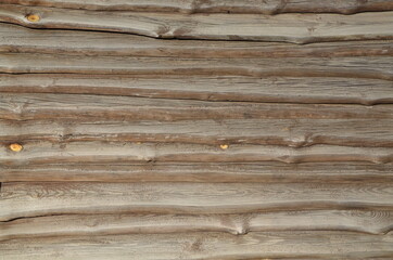 old wood texture. Wooden fence. brown planks placed horizontally. background. 