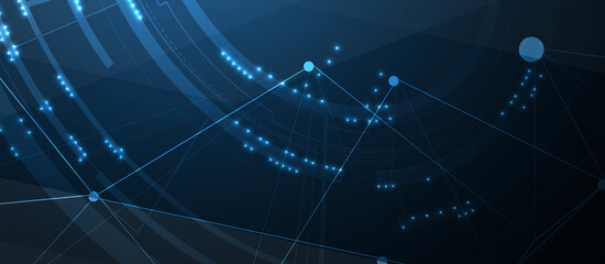 Neural network concept. Connected cells with links. High technology process. Abstract background