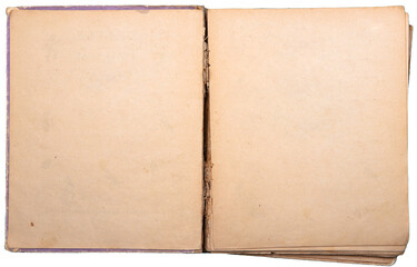 Old  page open book as background. Yellow dirty grunge paper