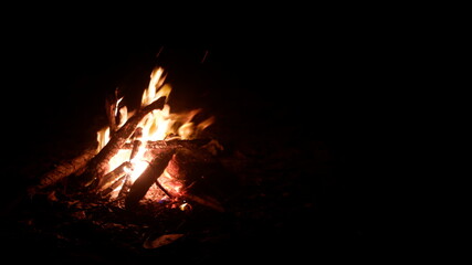 fire in the fireplace