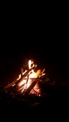 fire in the fireplace