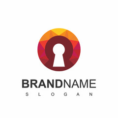 Security Logo Design Template, Cyber Secure Symbol