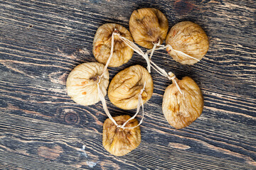 dried ripe and sweet yellow figs