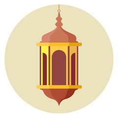 Flat color icon for lamp.