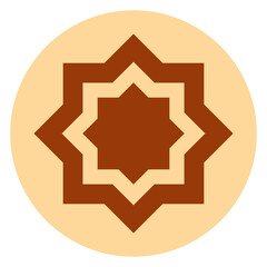 Flat color icon for art design.