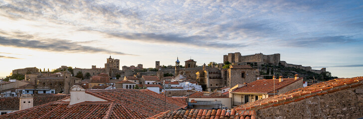 Medieval town of Trujillo at sunset, Extremadura, Spain