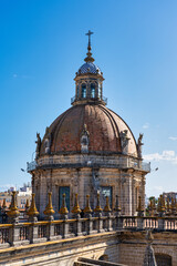 Fototapeta na wymiar Dome of the Jerez de la Frontera Cathedral San Salvador, Cadiz, Andalusia, Spain