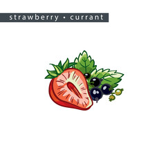 sketch_strawberry_currant_half_a_berry_small_berries_and_leaves