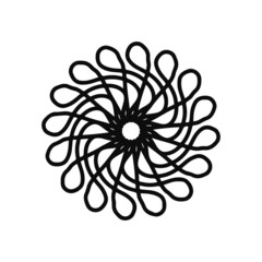 lineart floral isolated on white background. plant lineart illustration