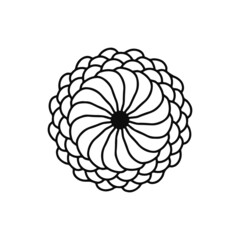 lineart floral isolated on white background. plant lineart illustration