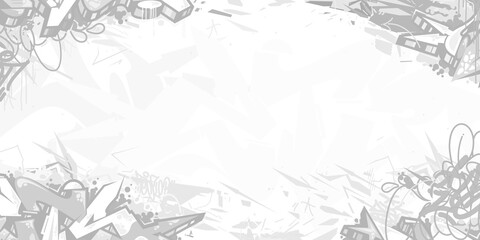 Fototapeta premium Flat Abstract Hip Hop Street Art Graffiti Style Urban Calligraphy Vector Illustration Background Art