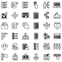 Option Icons. Line With Fill Design. Vector Illustration.
