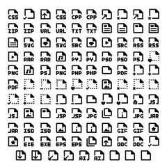 Obraz premium web file labels icon set Vector