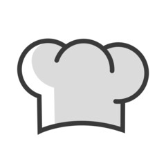 toque chef hat vector illustration Flat design style Logo Icon baker's cap Clipart	
