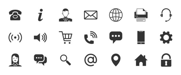 Business Card Icons. Name, Phone, Mobile, Location, Place, Mail, Fax, Web. Contact Us, Information,...
