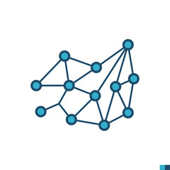 Distribution Network Related Flat Icon. Isolated on White Background. Trendy Flat Style