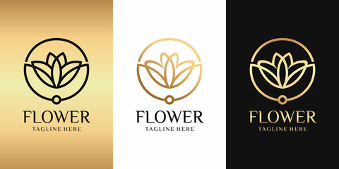 Lotus icon set Logo Design Template