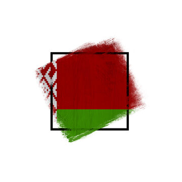 recommend clip art: World countries. Frame in colors of national flag. Belarus