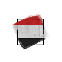 World countries. Frame in colors of national flag. Yemen