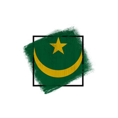 World countries. Frame in colors of national flag. Mauritania